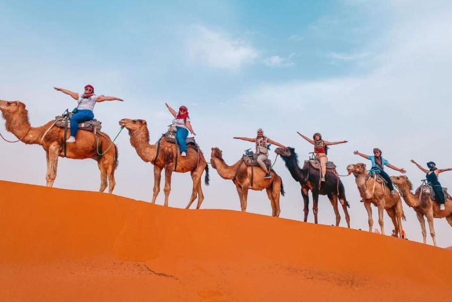 Camel Riding in Merzouga Erg Chebbi Dunes